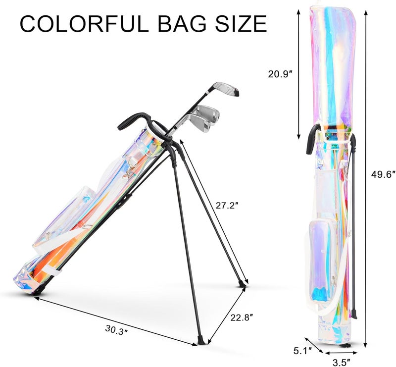 KVV Lightweight Sunday Golf Stand Bag, Colorful Fashion Pitch and Putt Golf Bag - Image 2